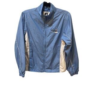 FootJoy Athletic Windbreaker Women’s Small Pale Blue White Jacket Musgrove CC